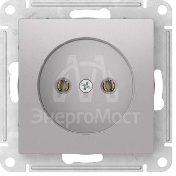 Розетка AtlasDesign 16А без заземл. без шторок быстрозажим. клем. механизм алюм. SE ATN000341S