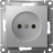Розетка AtlasDesign 16А без заземл. без шторок быстрозажим. клем. механизм алюм. SE ATN000341S