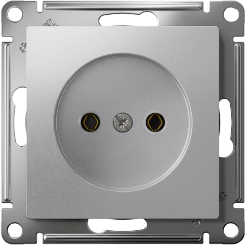 Розетка AtlasDesign 16А без заземл. без шторок быстрозажим. клем. механизм алюм. SE ATN000341S