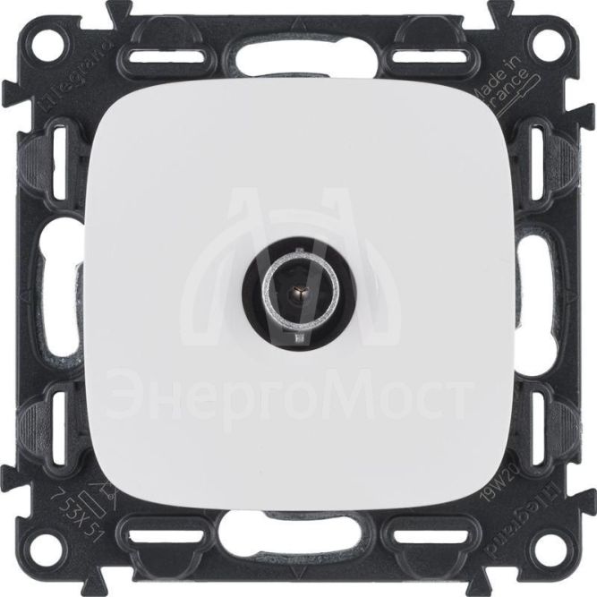 Розетка телевизионная TV 1-м Valena Allure 0-2400МГц с топологией &amp;quot;звезда&amp;quot; с лицев. панелью механизм бел. Leg 753751