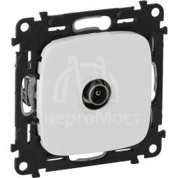 Розетка телевизионная TV 1-м Valena Allure 0-2400МГц с топологией &amp;quot;звезда&amp;quot; с лицев. панелью механизм бел. Leg 753751