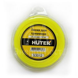 Леска Huter S3012 для триммера, 3 мм, звезда