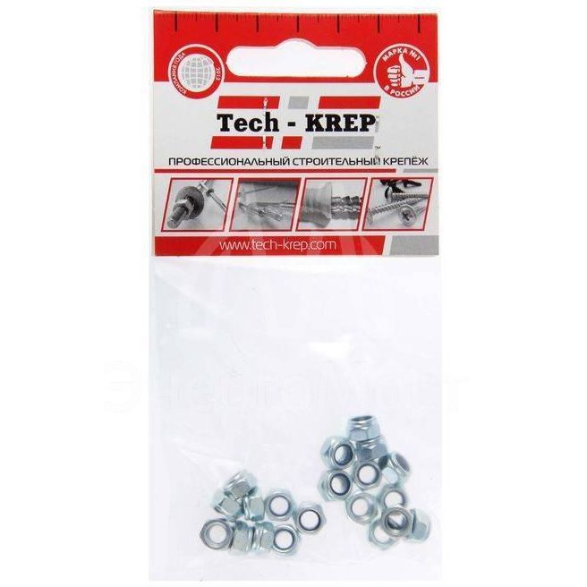 Гайка DIN985 самоконтрящаяся М5 оцинк. (уп.20шт) Tech-KREP 103030