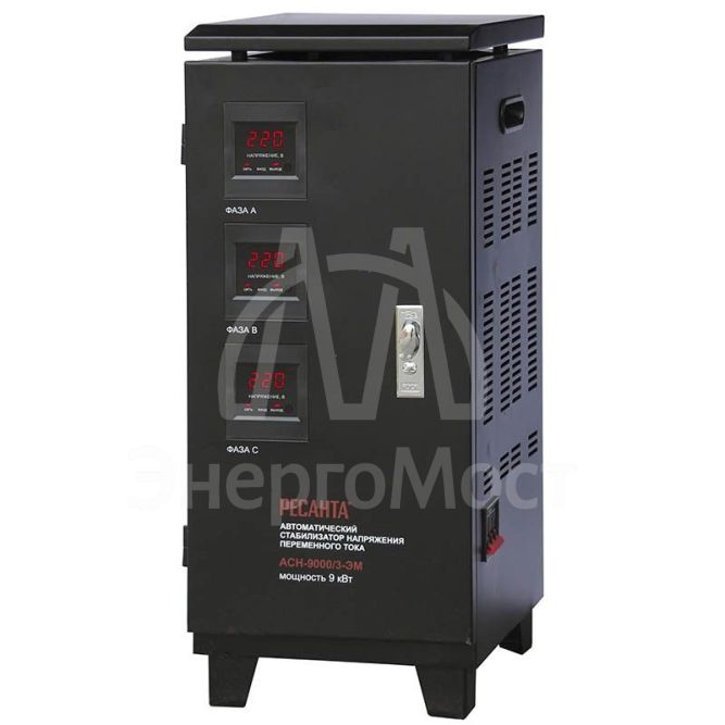 Стабилизатор напряжения Ресанта АСН-9000/3-ЭМ