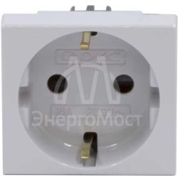 Розетка 1-м СП Viva 2мод. защ. шторки с заземл. сер. DKC 45025