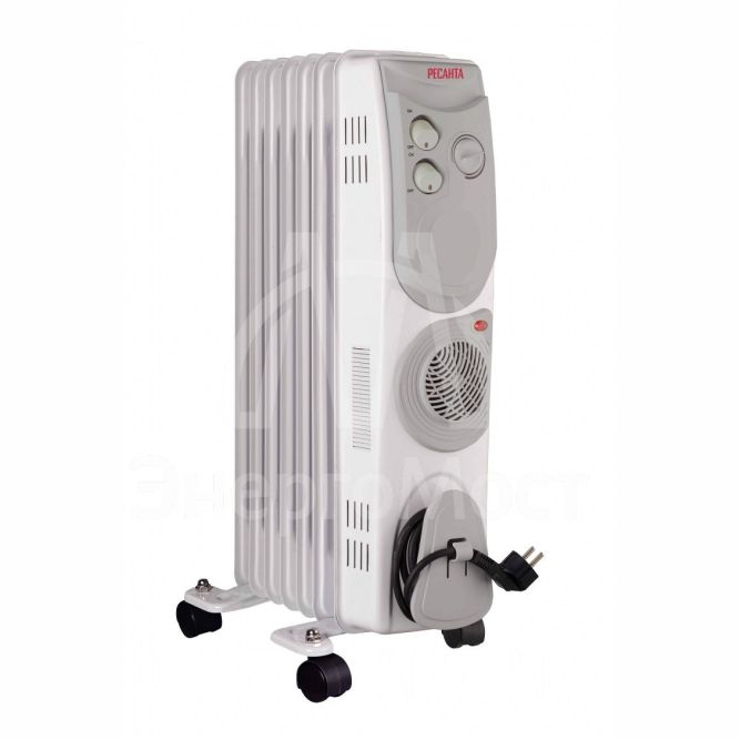 Масляный радиатор РЕСАНТА ОМ-7НВ с вентилятором