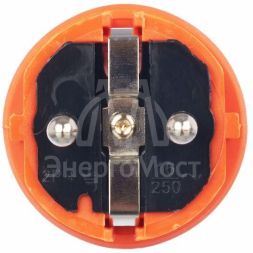 Вилка прямая ОМЕГА ВБп3-1-0м IP44 каучук оранж. IEK PKR01-016-2-K09