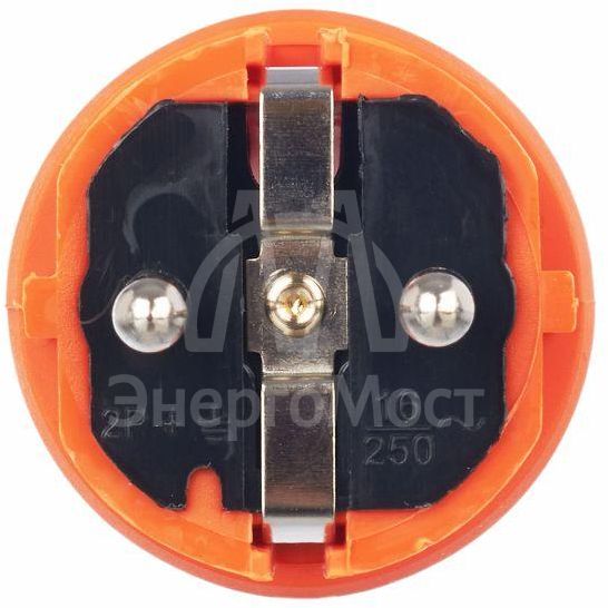 Вилка прямая ОМЕГА ВБп3-1-0м IP44 каучук оранж. IEK PKR01-016-2-K09