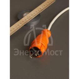 Вилка прямая ОМЕГА ВБп3-1-0м IP44 каучук оранж. IEK PKR01-016-2-K09