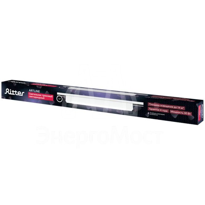 Светильник трековый светодиодный ARTLINE 470х35х40 30Вт 2100Лм 4000К 230В алюм. 14кв.м бел. Ritter 59716 6