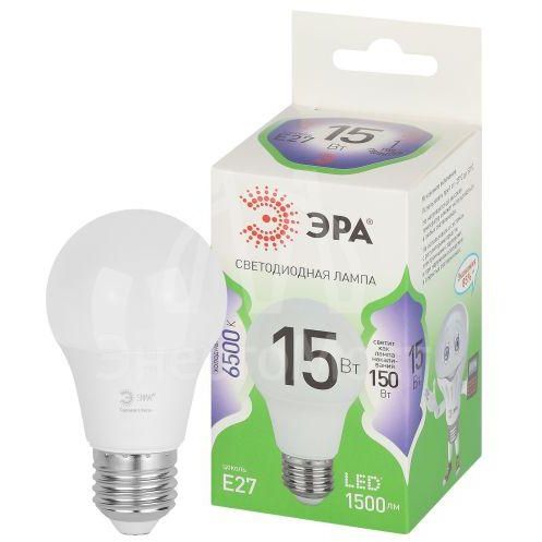 Лампа светодиодная GREEN LINE A60-15W-865-E27 GL 15Вт груша 6500К свет холод. E27 Эра Б0067098