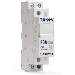 Контактор модульный 18мм 20А 230В АС 2НО PRIZMA TOKOV ELECTRIC TKE-PZ-MC-1-20-230-20