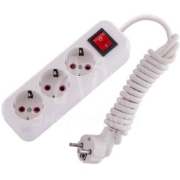 Удлинитель 3х2м с заземл. 16А IP20 с выкл. LEZARD 720-0302-302