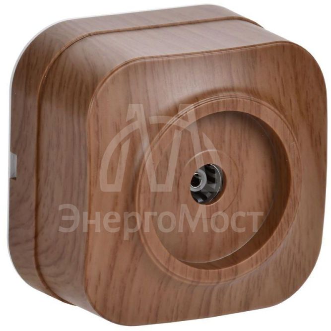 Розетка телевизионная TV 1-м ОП Glory РТВ20-ХД дуб IEK EAH10-K24