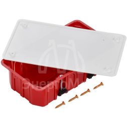 Коробка распаячная СП 172х96х45 КМ41026 для полых стен (с саморезами пластиковые лапки с крышкой) IEK UKG11-172-096-045-P