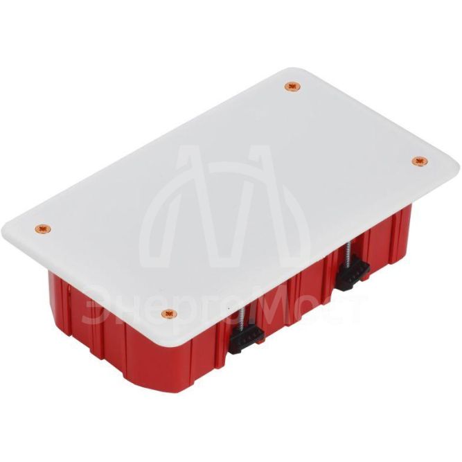 Коробка распаячная СП 172х96х45 КМ41026 для полых стен (с саморезами пластиковые лапки с крышкой) IEK UKG11-172-096-045-P