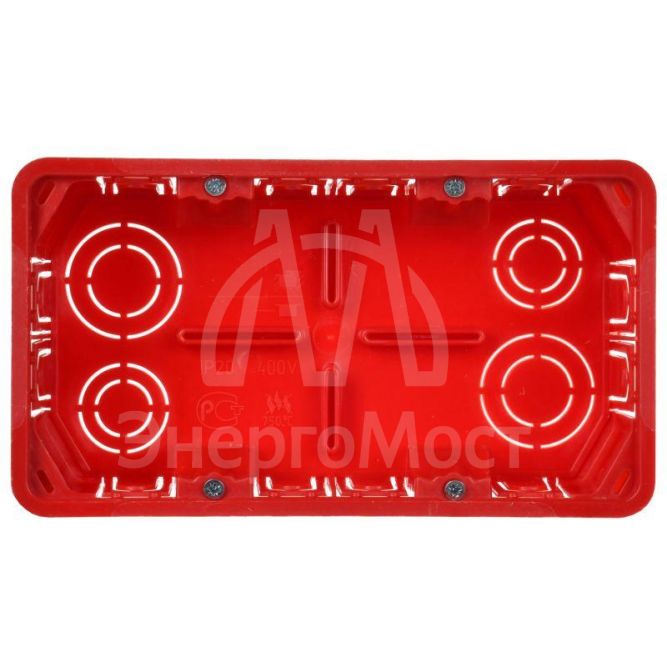 Коробка распаячная СП 172х96х45 КМ41026 для полых стен (с саморезами пластиковые лапки с крышкой) IEK UKG11-172-096-045-P