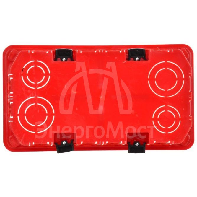 Коробка распаячная СП 172х96х45 КМ41026 для полых стен (с саморезами пластиковые лапки с крышкой) IEK UKG11-172-096-045-P