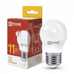 Лампа светодиодная LED-ШАР-VC 11Вт 230В E27 3000К 990лм IN HOME 4690612020600
