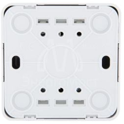 Выключатель 2-кл. 1п ОП Viola 10А IP20 с подсветкой бел. LEZARD 751-0200-112