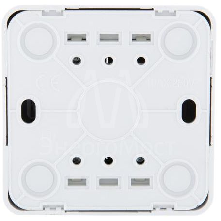 Выключатель 2-кл. 1п ОП Viola 10А IP20 с подсветкой бел. LEZARD 751-0200-112