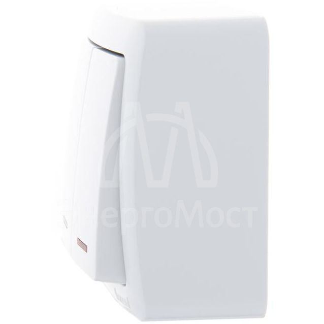 Выключатель 2-кл. 1п ОП Viola 10А IP20 с подсветкой бел. LEZARD 751-0200-112