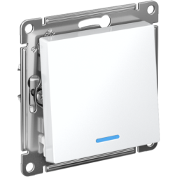 Механизм выключателя 1-кл. СП AtlasDesign 10А IP20 (сх. 1а) 10AX с подсветкой бел. SchE ATN000113