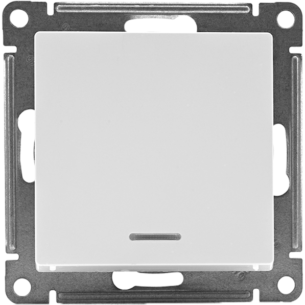 Механизм выключателя 1-кл. СП AtlasDesign 10А IP20 (сх. 1а) 10AX с подсветкой бел. SchE ATN000113