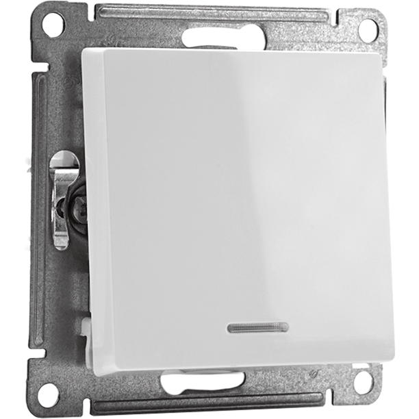 Механизм выключателя 1-кл. СП AtlasDesign 10А IP20 (сх. 1а) 10AX с подсветкой бел. SchE ATN000113