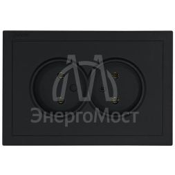 Розетка 2-мест. с/з СП ZIMA IP20 16А ПБТ безвинт. зажим черн. бархат LEZARD 704-4200-127BQC