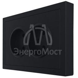 Розетка 2-мест. с/з СП ZIMA IP20 16А ПБТ безвинт. зажим черн. бархат LEZARD 704-4200-127BQC