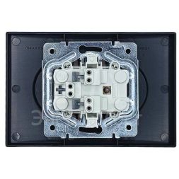 Розетка 2-мест. с/з СП ZIMA IP20 16А ПБТ безвинт. зажим черн. бархат LEZARD 704-4200-127BQC