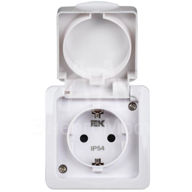 Выключатель проходной 1-кл. ОП Гермес Plus 10А IP54 ВСп20-1-0-ГПБ бел. IEK EVMP12-K01-10-54-EC