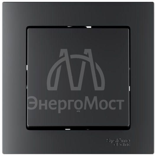 Выключатель 1-кл. AtlasDesign Smart 10А (сх. 1) L+N с подсветкой Zigbee механизм карбон SE ATN001013Z