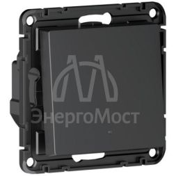 Выключатель 1-кл. AtlasDesign Smart 10А (сх. 1) L+N с подсветкой Zigbee механизм карбон SE ATN001013Z