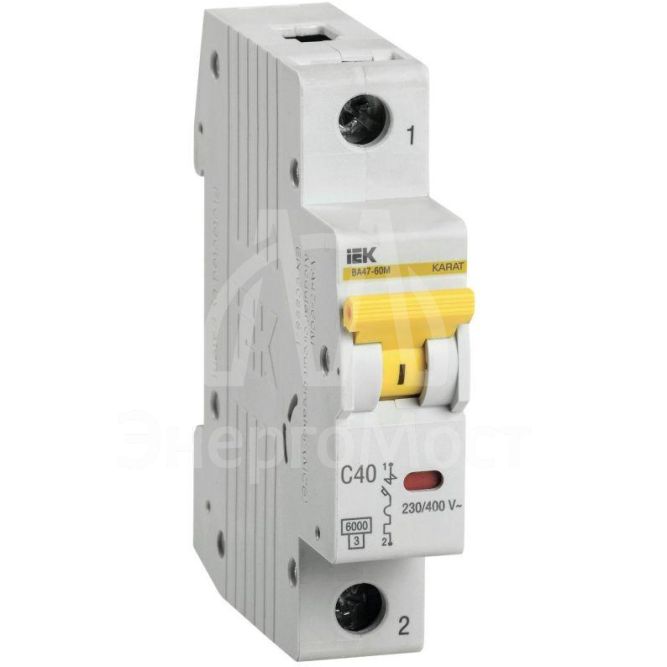 Выключатель автоматический модульный 1п C 40А 6кА ВА47-60M KARAT IEK MVA31-1-040-C