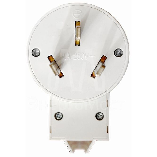 Вилка для плиты 2P+E 32А 250В бел. Universal 5311