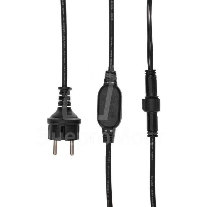 Гирлянда &amp;quot;Белт Лайт&amp;quot; 20 патронов 10 метров IP65 провод каучук черн. Neon-Night 331-355