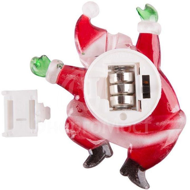 Фигура светодиод. &amp;quot;Санта Клаус&amp;quot; на присоске (батарейки 2хCR2032 в компл.) 65х85х10мм 1LED 6В IP20 RGB NEON-NIGHT 501-023