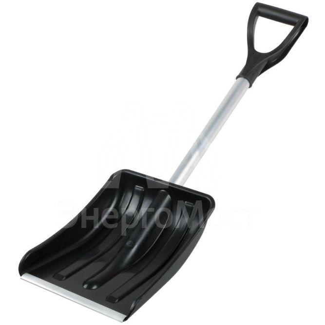 Лопата для уборки снега &amp;quot;Актив-Авто&amp;quot; 365х260х900мм укороченный съемный алюм. черенок; пластик. 68106