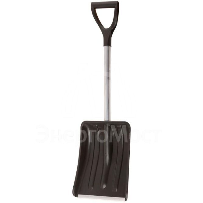 Лопата для уборки снега &amp;quot;Актив-Авто&amp;quot; 365х260х900мм укороченный съемный алюм. черенок; пластик. 68106