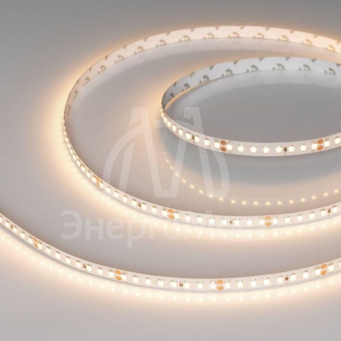 Лента светодиодная RT-A160-8mm 24V Warm 3000К 12Вт/м IP20 2835 высок. эффект. 150лм/Вт (уп.5м) Arlight 024538(2)