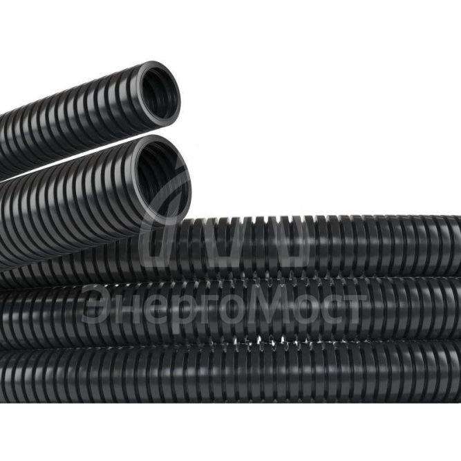 Труба гофрированная ПА d17мм ПВ-2 dвнутр. 16.8мм dнар. 21.2мм без протяж. черн. (уп.50м) DKC PA601721F2