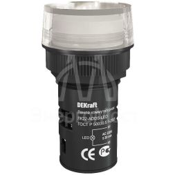 Лампа коммутационная ADDS ЛК-22 d22мм 220В бел. LED DEKraft 25001DEK