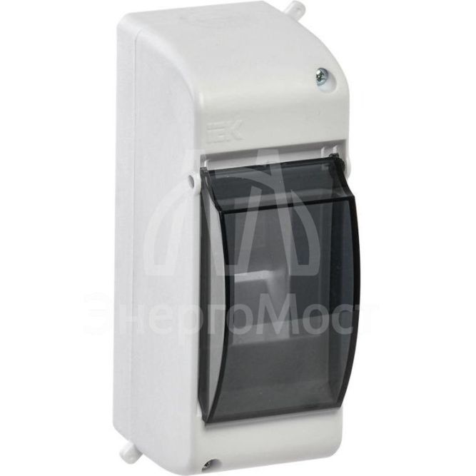 Бокс ОП КМПн 2/2 Krepta 3 для 2 авт. выкл. прозр. крышка IP30 IEK MKP42-N-02-30-20