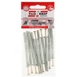Дюбель-гвоздь 6х80 с потайной манжетой полипропилен (уп.10шт) пакет Tech-Krep 103903