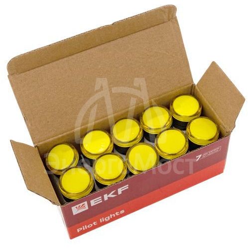 Матрица светодиодная AD16-22HS желт. 24В DC EKF ledm-ad16-o-24