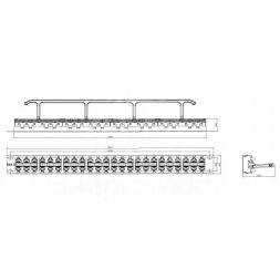 Патч-панель 19дюйм 1U RJ45 кат.5e 48 портов Dual IDC PPHD-19-48-8P8C-C5e-110D высокой плотности Hyperline 32809