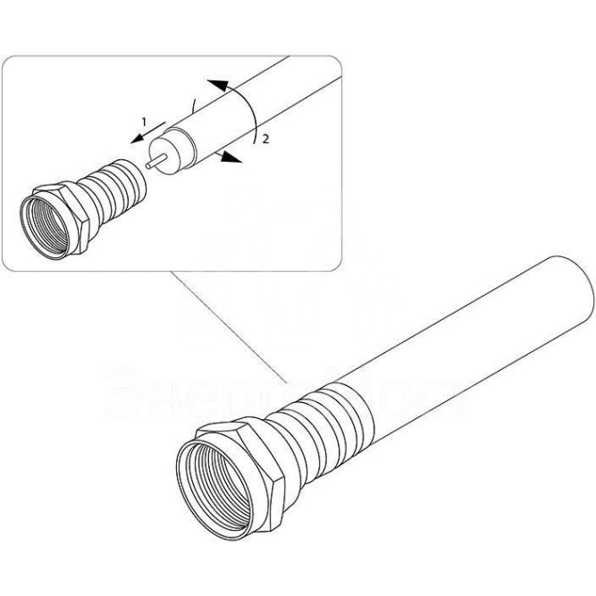Разъем F RG-6 &amp;quot;AB&amp;quot; (03-008C) (уп.100шт) PROCONNECT 05-4003-4