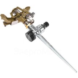 Разбрызгиватель латунный импульсный с регулировкой угла горизонта распыления до 26м ЧЕТЫРЕ СЕЗОНА 62-0255